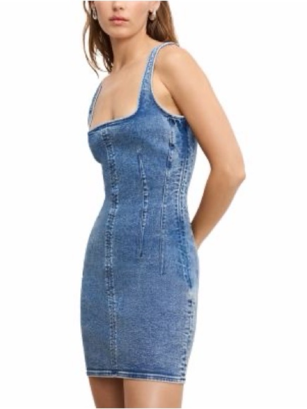 Good American Denim Shift Dress Blue Size 2XL NWT